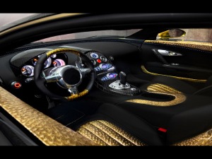 bugatti veyron gold interior